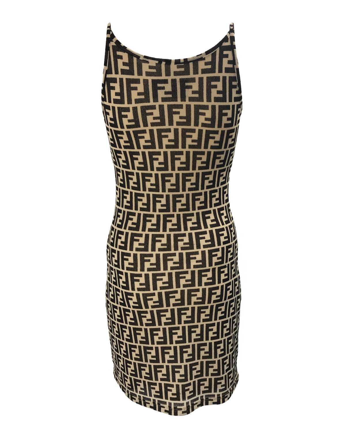 Fendi Logo Print Mesh Dress – FRUIT Vintage